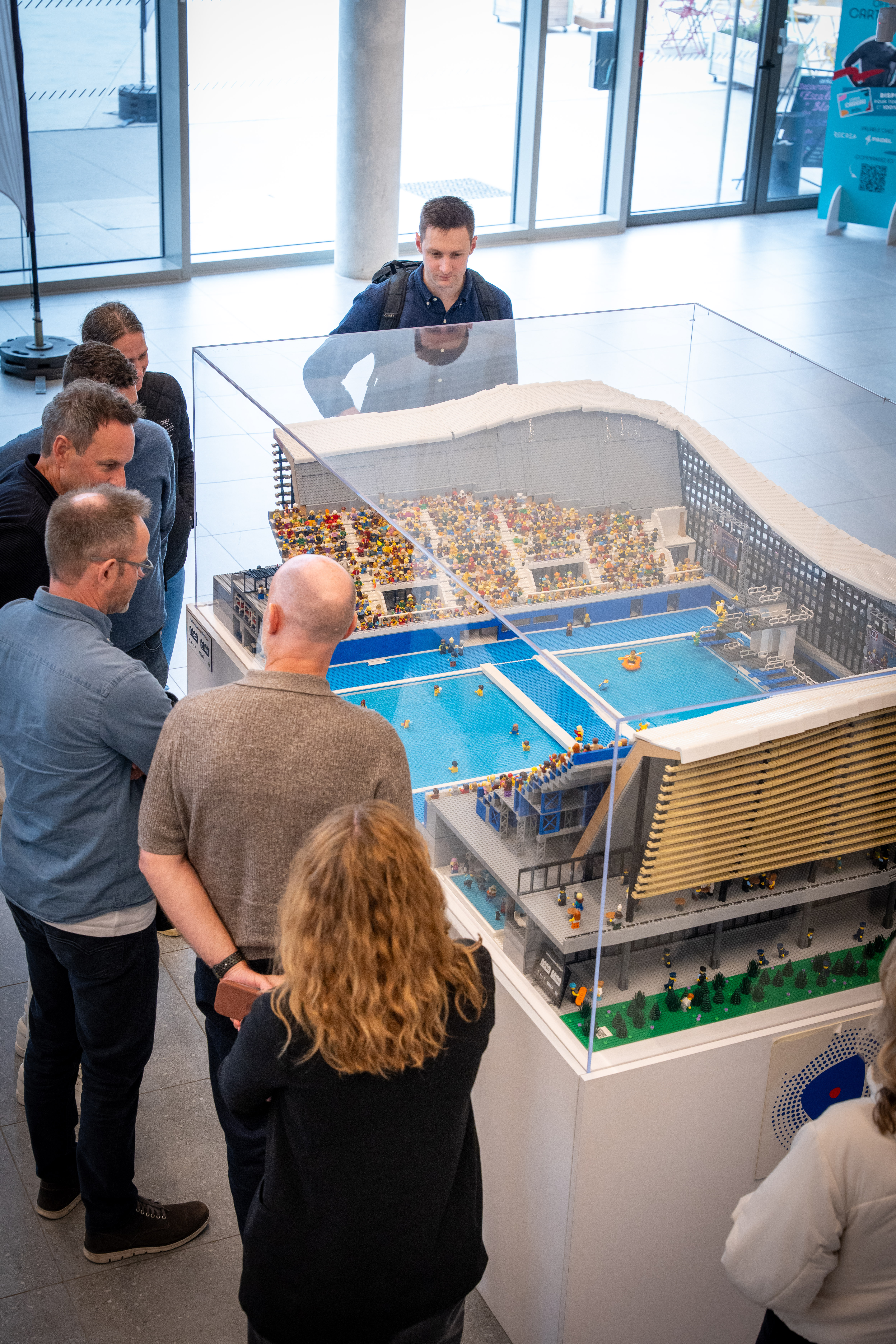 Visite du Centre Aquatique Olympique Métropole du Grand Paris par une délégation du CIO