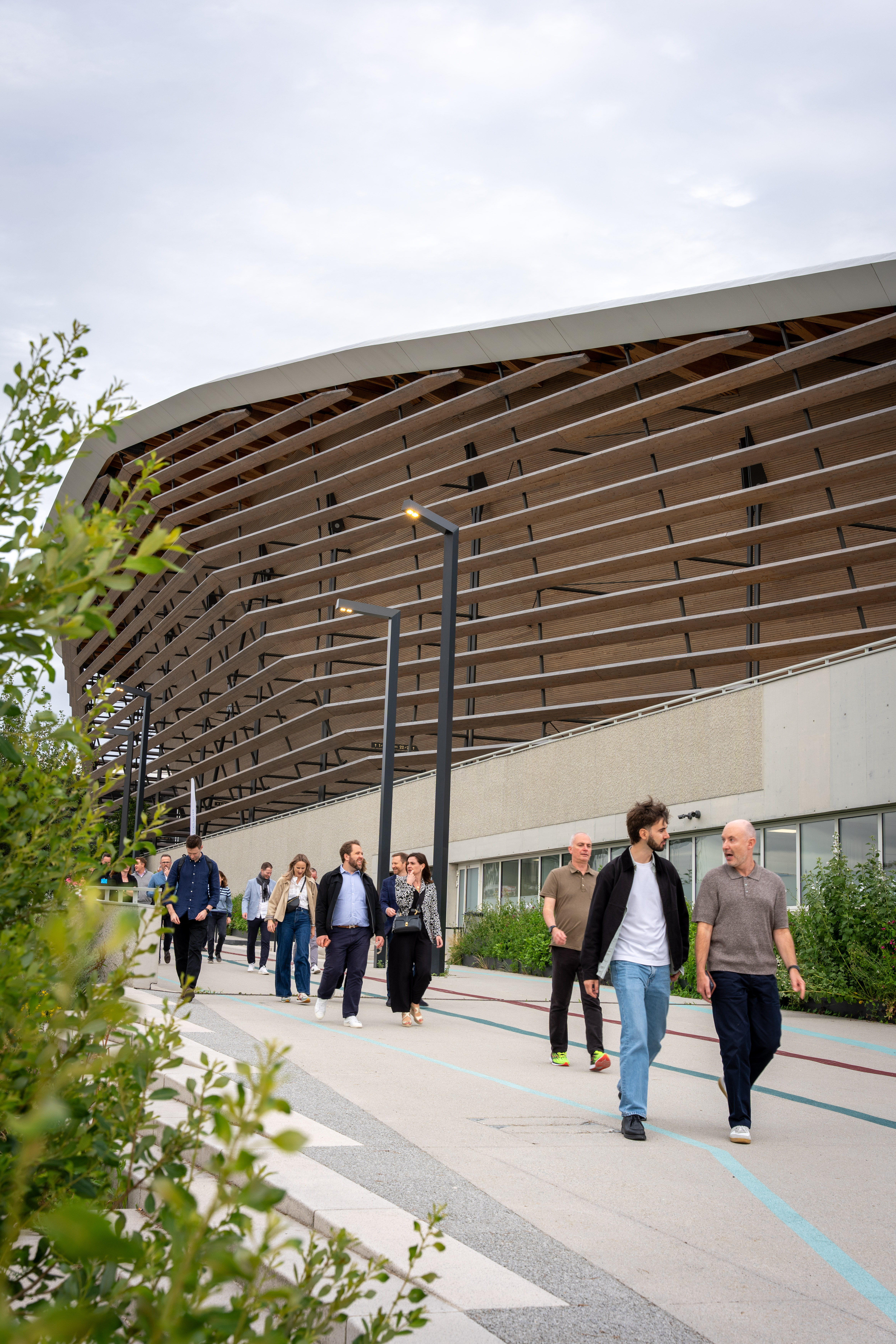 Visite du Centre Aquatique Olympique Métropole du Grand Paris par une délégation du CIO