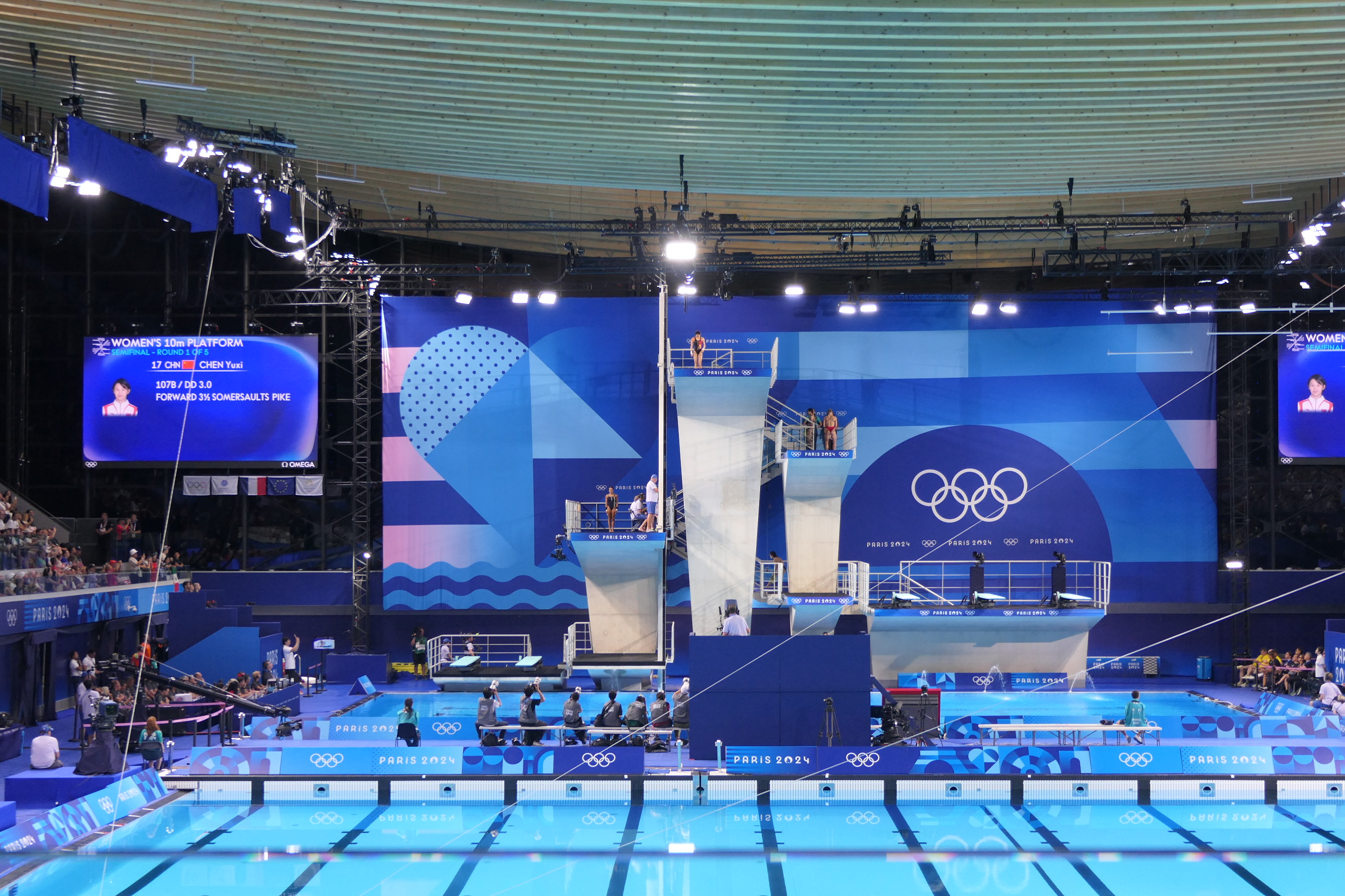 Le Centre Aquatique Olympique Métropole du Grand Paris pendant les Jeux de Paris 2024