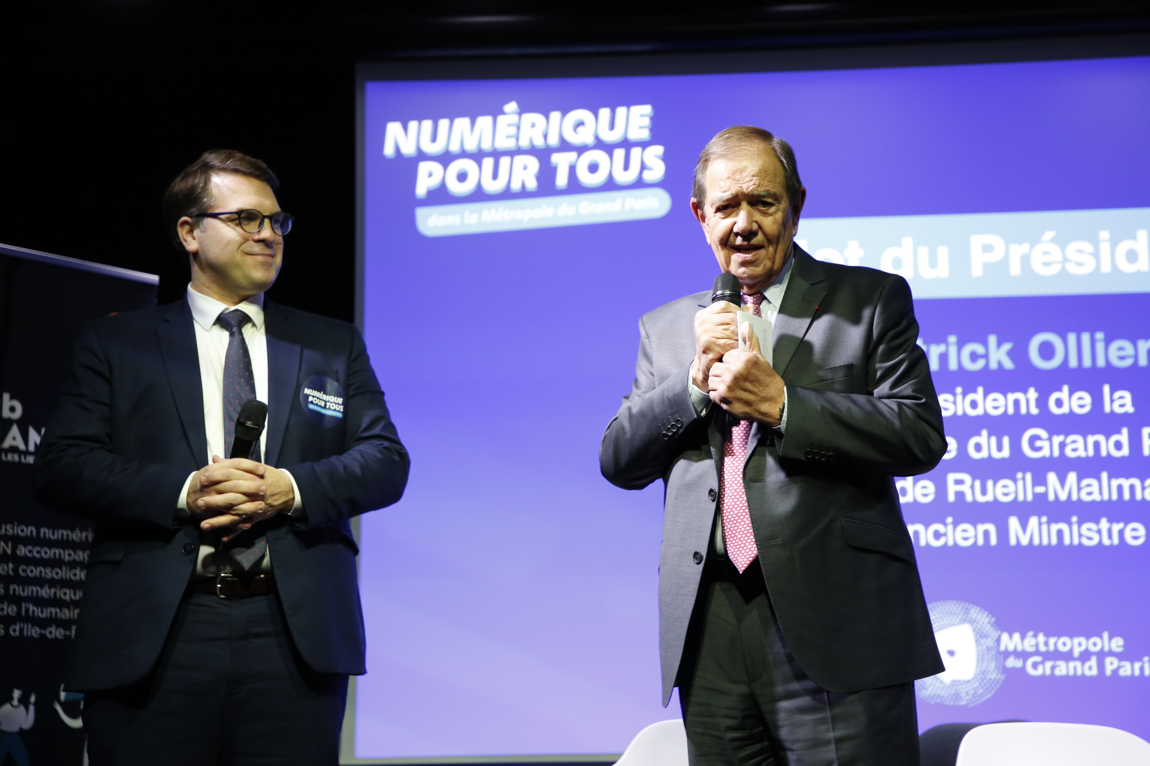 Geoffroy Boulard et Patrick Ollier à la première soirée Numérique pour Tous